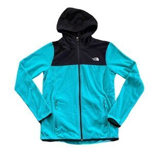 THE NORTH FACE TKA Glacier Full-Zip Hoodie Green/Aqua Black Size Small
